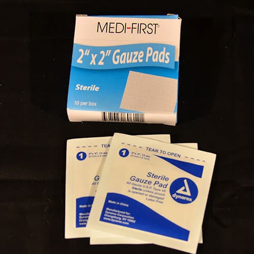 2" x 2" Sterile gauze pad 10 ct.