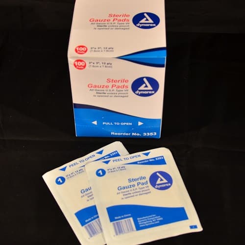 2" x 2" Sterile Gauze pad 100 ct.