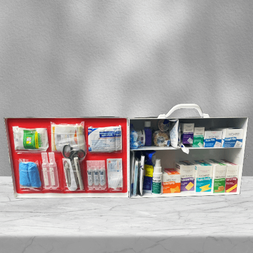 2 Shelf Metal First-Aid Cabinet